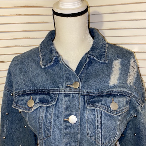City Chic Embellished Denim Jacket - Picture 2 of 14